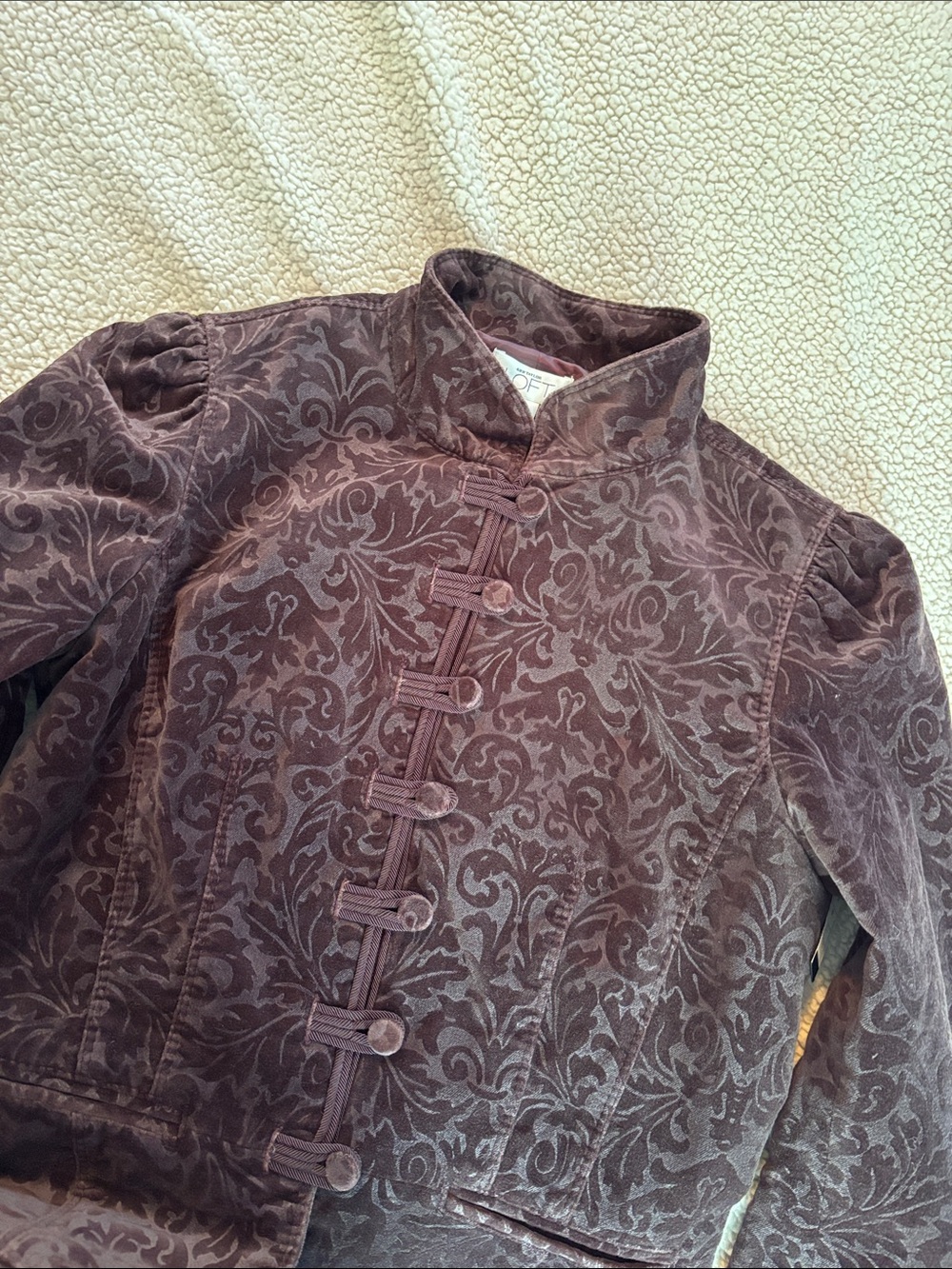 NWT Ann Taylor LOFT deep purple velvet embossed blazer * sz 6 - Picture 11 of 16